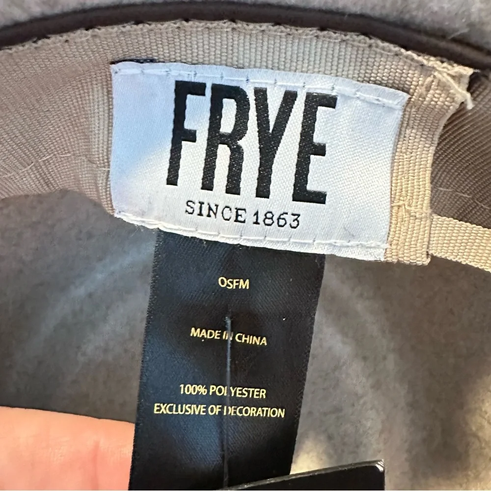 Frye Felt & Faux Leather‎ Embellished Wide Brim Rancher Cowgirl Hat Southwestern - Picture 11 of 12